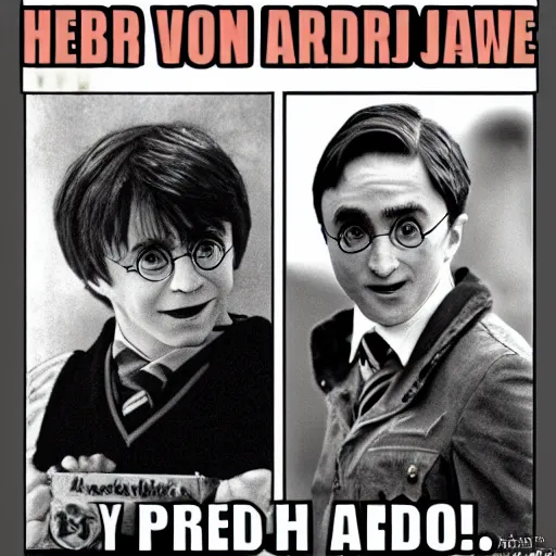 Image similar to harry potter and adolf