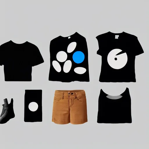 Prompt: simplified shapes, graphic tees, digital art