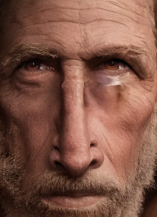 Image similar to closeup portrait of barney rubble, depth of field, zeiss lens, detailed, symmetrical, centered, fashion photoshoot, by Annie Leibovitz and Steve McCurry, David Lazar, Jimmy Nelsson, Breathtaking, 8k resolution, extremely detailed, beautiful, establishing shot, artistic, hyperrealistic, beautiful face, octane render