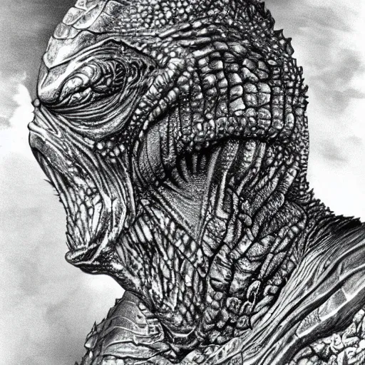 Image similar to highly detailed picture of gill - man from creature of the black lagoon, hyper realistic, mega detailed, highly detailed