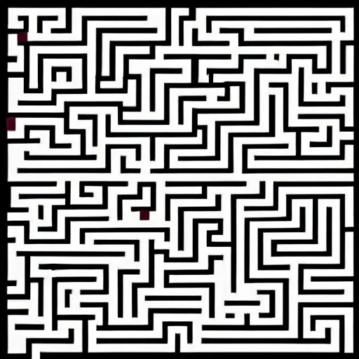 Image similar to Draw a complex labyrinth with a complete path from entry to exit