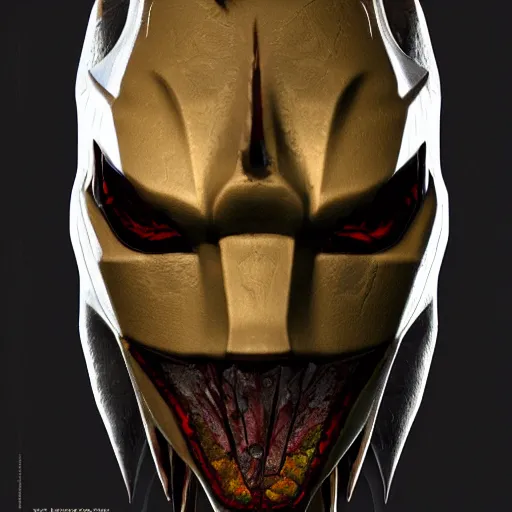 KREA - a realistic vampire bat steel mask, epic scale, character concept  art, face symmetry, intricate accurate details, artstation trending, octane  render, cinematic color grading, soft light, rule of thirds, golden ratio