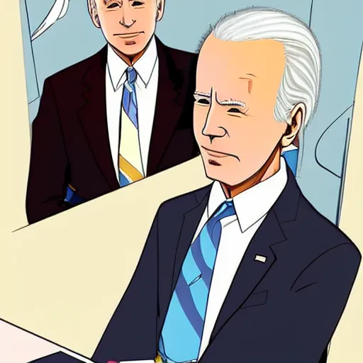 Prompt: joe biden as anime girl anime style, high detail, anatomically correct,