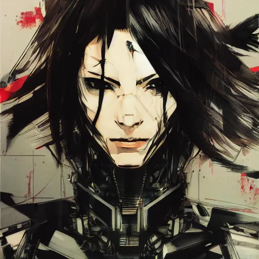 Image similar to android portrait by yoji shinkawa