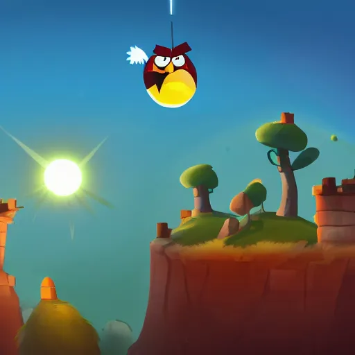 angry bird flying