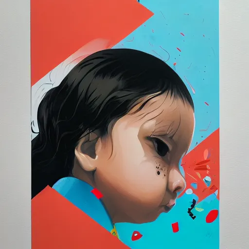Prompt: Painting of Baby Shark by Sachin Teng, asymmetrical, Organic Painting ,geometric shapes, Smoke, hard edges, energetic, graffiti, street art:2 by Sachin Teng:4