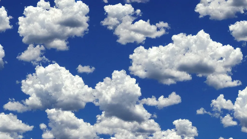 Image similar to puffy clouds sky sparse pixelated game background