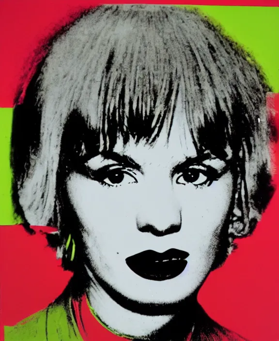 Image similar to nico by andy warhol