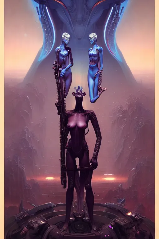 Image similar to gemini fantasy character portrait, ultra realistic, wide angle, intricate details, blade runner artifacts, highly detailed by peter mohrbacher, wayne barlowe, boris vallejo, hajime sorayama aaron horkey, gaston bussiere, craig mullins