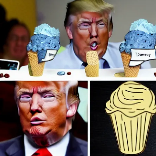 Image similar to donald trump ice cream