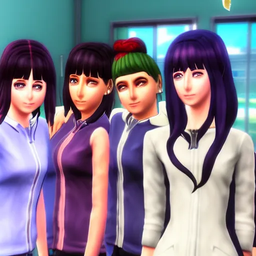 Image similar to a portrait of anime girl, the sims 4