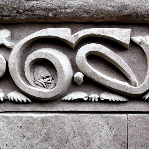 Image similar to uppercase letter S, carved in stone, roman inscription, trajan, detailed, trending dribbble, behance