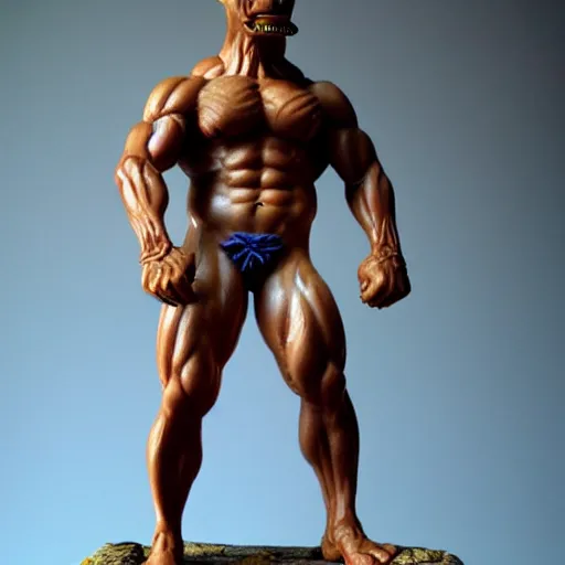 Image similar to garfield muscular garfield, epic pose, vivid details