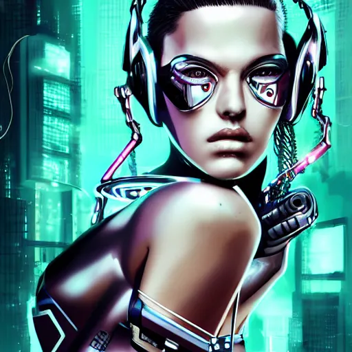 Image similar to beautiful futuristic cyber punk woman, photo realistic, hyper detailed, bio punk, comic book illustration