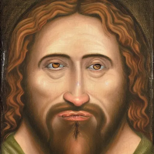 Prompt: portrait of jesus christ as an ugly troll