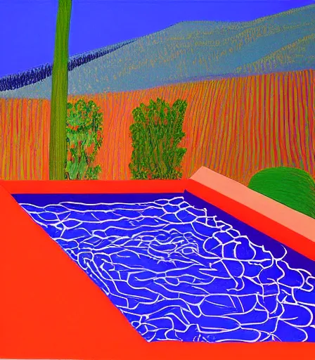 Image similar to impressive high quality high detail painting by david hockney, hd,