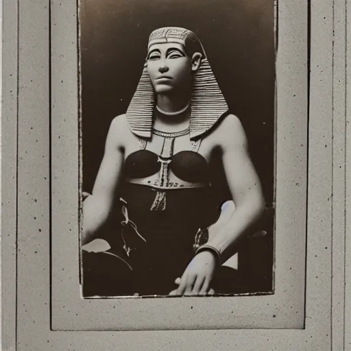 Image similar to Ancient Egyptian village, tintype photography, 2000 BC, ancient photography