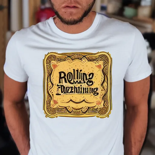 Prompt: rolling natural twenties all day long on a tshirt