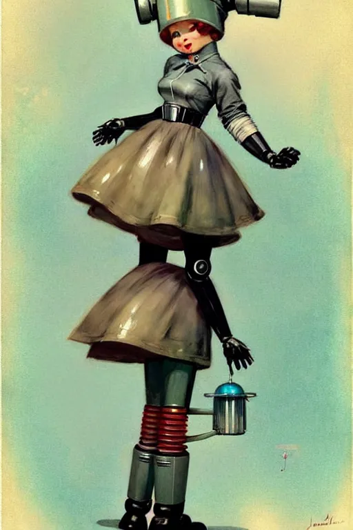 Prompt: ( ( ( ( ( 1 9 5 0 s retro future android robot knome maid. muted colors. childrens layout, ) ) ) ) ) by jean - baptiste monge,!!!!!!!!!!!!!!!!!!!!!!!!!