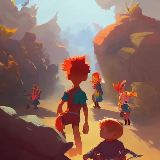 Image similar to hero world rugrats, behance hd by jesper ejsing, by rhads, makoto shinkai and lois van baarle, ilya kuvshinov, rossdraws global illumination