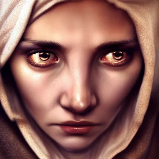 Image similar to I've had a rough day, healthcare worker, nurse, perfect eyes, full body shot, portrait, sad, tiredfantasy, beautiful face, medieval, vivid colors, elegant, concept art, sharp focus, digital art, Hyper-realistic, 4K, Unreal Engine, Highly Detailed, HD, Dramatic Lighting by Brom, trending on Artstation