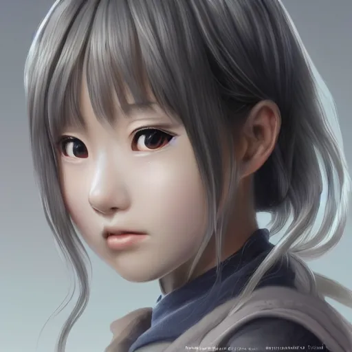 Image similar to ultra-detailed, amazing details, grayish palette, HD semirealistic anime CG concept art digital painting of a Japanese schoolgirl, by a Chinese artist at ArtStation, by Huang Guangjian, Fenghua Zhong, Ruan Jia, Xin Jin and Wei Chang. Realistic artwork of a Chinese videogame, gentle an harmonic colors.