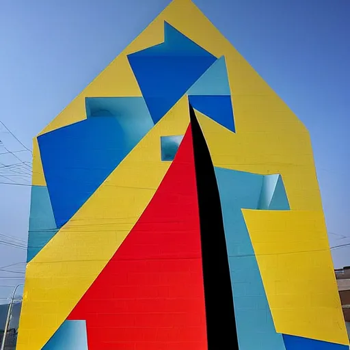 Prompt: ecstatic, unplanned by serge najjar futuresynth. a beautiful installation art of a large, colorful bird with a long, sweeping tail. the bird is surrounded by swirling lines & geometric shapes in a variety of colors