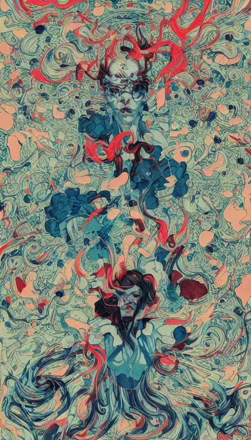 Prompt: rage, by james jean,