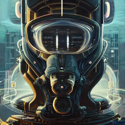 Image similar to hyperrealistic portrait of a squid monster astronaut, full body portrait, well lit, intricate abstract. cyberpunk, intricate artwork, by Tooth Wu, wlop, beeple. octane render,in the style of Jin Kagetsu, James Jean and wlop, highly detailed, sharp focus, intricate concept art, digital painting, ambient lighting, 4k, artstation