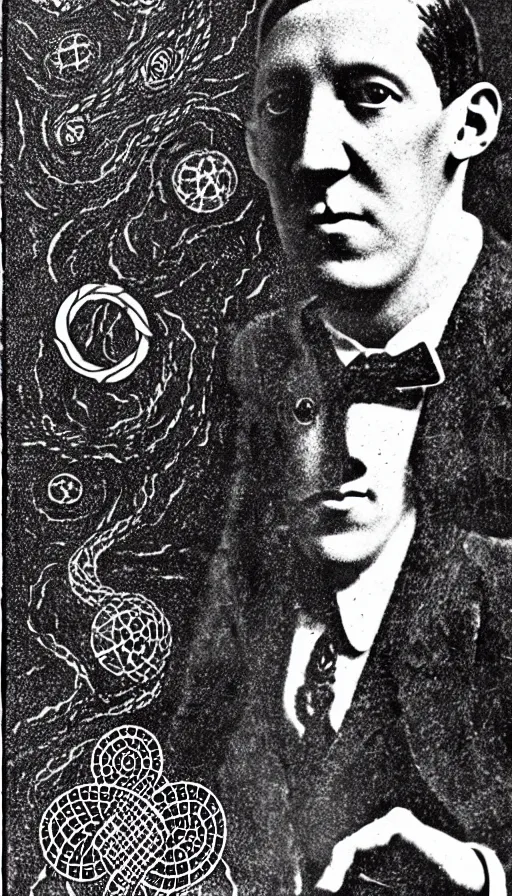 Image similar to the two complementary forces that make up all aspects and phenomena of life, by H.P. Lovecraft