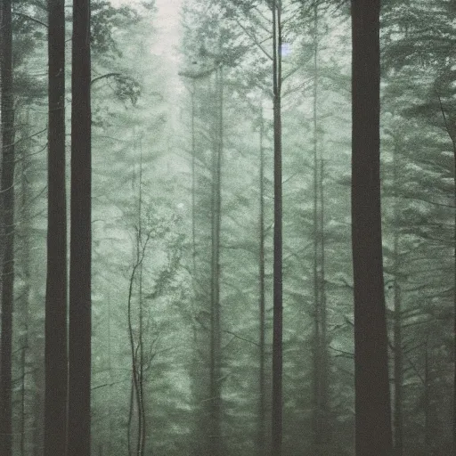 Image similar to grainy photograph of a forest