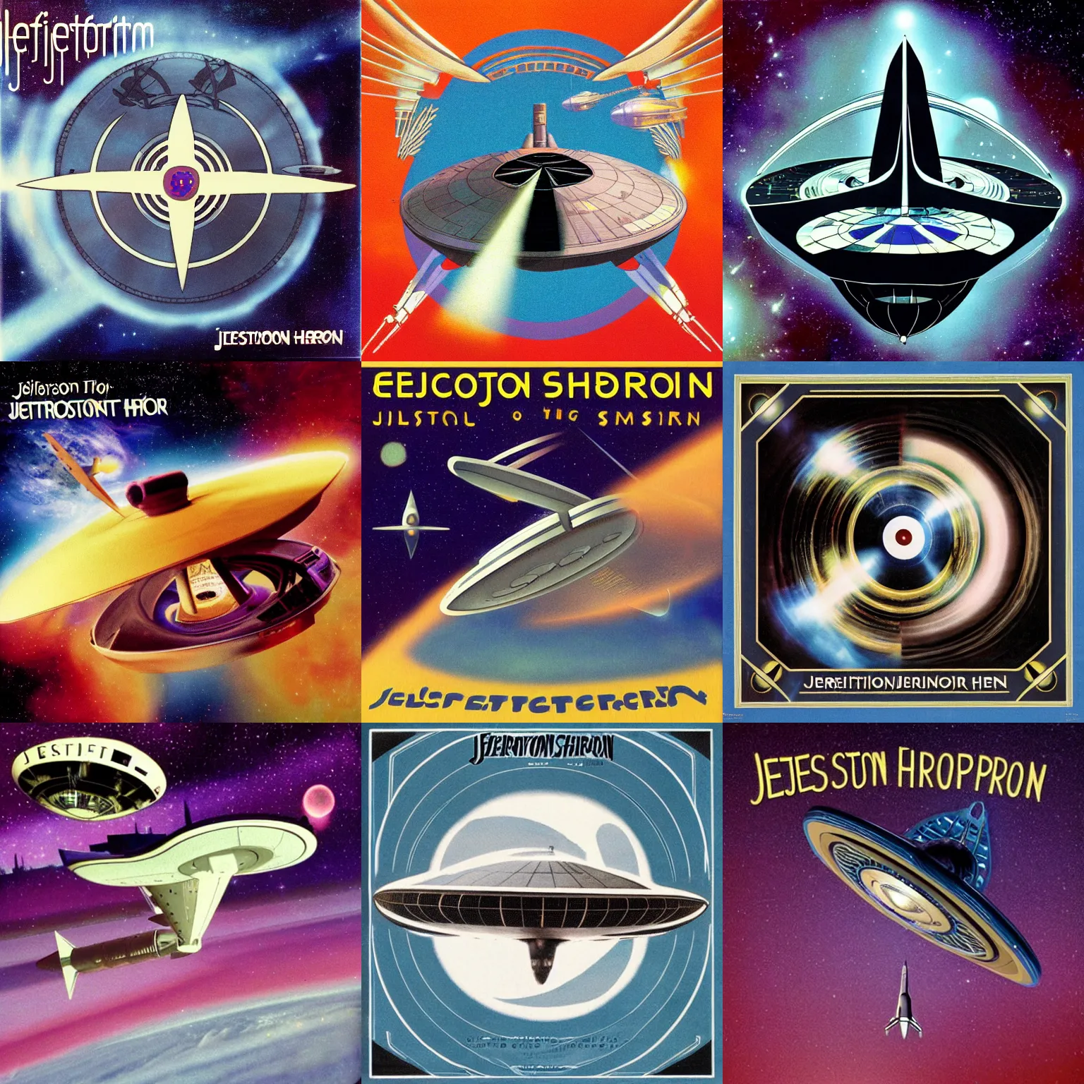 Prompt: album cover jefferson starship enterprise