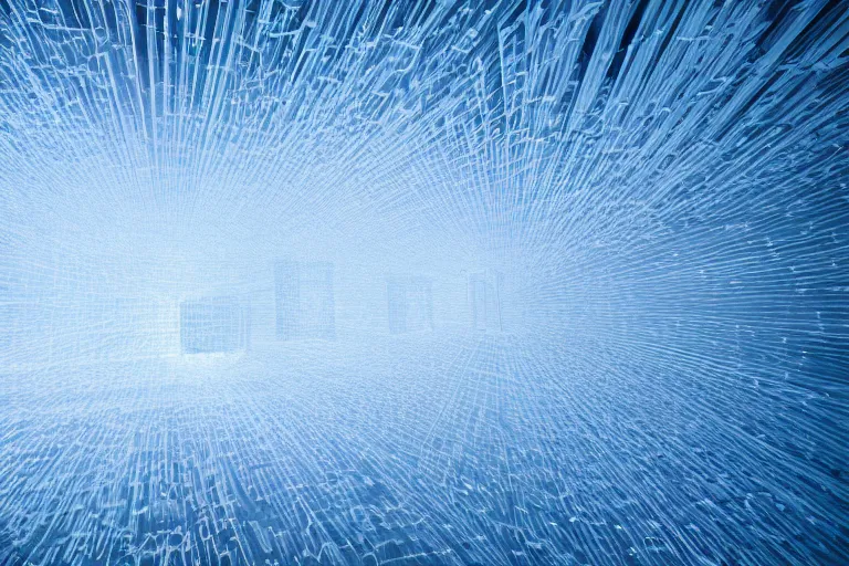 Prompt: POV top-down photo of my diverse arms digging inside an impossible aerogel portal containing a stack of aerogel pads/tablets with handles and knurling grip and node-based visual programming language (glowing patch cables looping OLED volumetric windows) scale model floating in midair in front of me: brilliant daylight emerging from the thick fog, Leica 8K still from an A24 film-H 1280