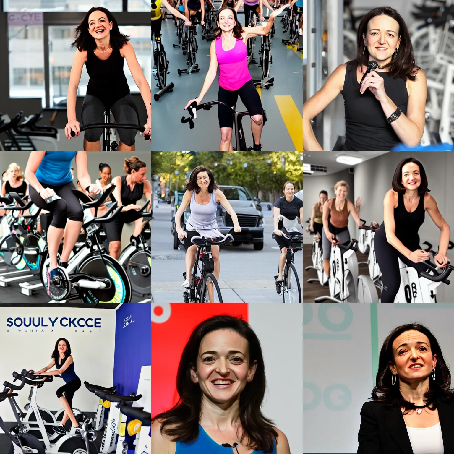 Prompt: Sheryl Sandberg Soulcycle Instructor