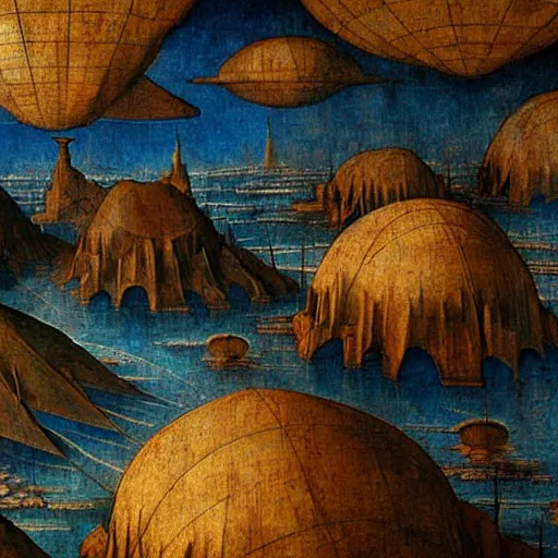 futuristic world. highly detailed painting by leonardo Stable