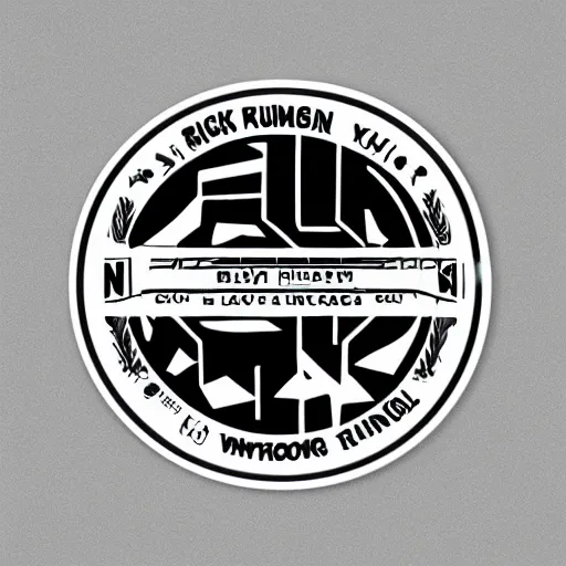 Prompt: black on white graphic design single sticker in style of david rudnick, eric hu, guccimaze, acid, y 2 k, 4 k sharpening,