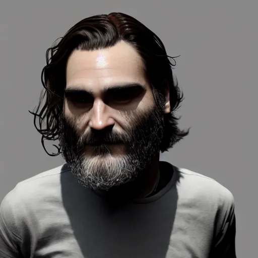 Image similar to picture joaquin phoenix as a mythical phoenix, photorealism, octane render, unreal engine 5, light transport simulation