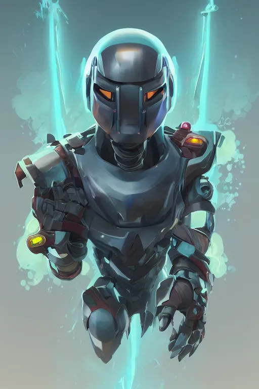 Image similar to epic mask helmet robot ninja portrait stylized as fornite style game design fanart by concept artist gervasio canda, behance hd by jesper ejsing, by rhads, makoto shinkai and lois van baarle, ilya kuvshinov, rossdraws global illumination radiating a glowing aura global illumination ray tracing hdr render in unreal engine 5