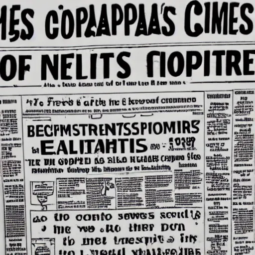 Image similar to 1 9 3 0 s newspaper headline end of capitalism