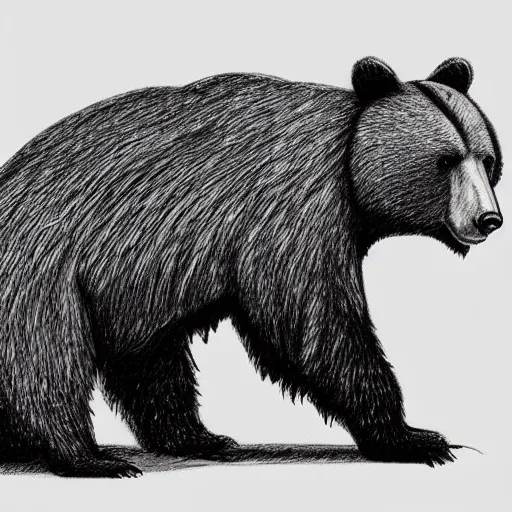 Image similar to aaron blaise cartoon sketch of a bear