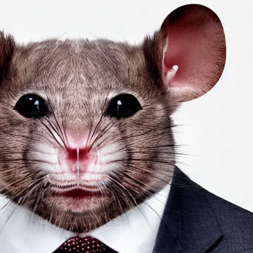 Prompt: rat with Putin's face, Putin's face with mouse nose and mouse mustache, 4k photo,