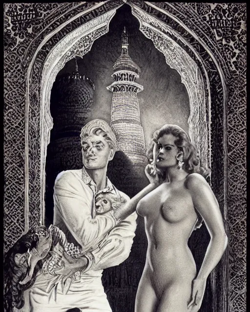 Image similar to tuesday weld visits the taj mahal by virgil finlay and basil gogos and francine van hove, bbwchan