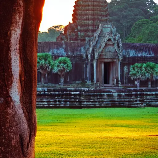 Leopard In Angkor Wat Sunset Magic Hour Backlit Stable Diffusion Openart