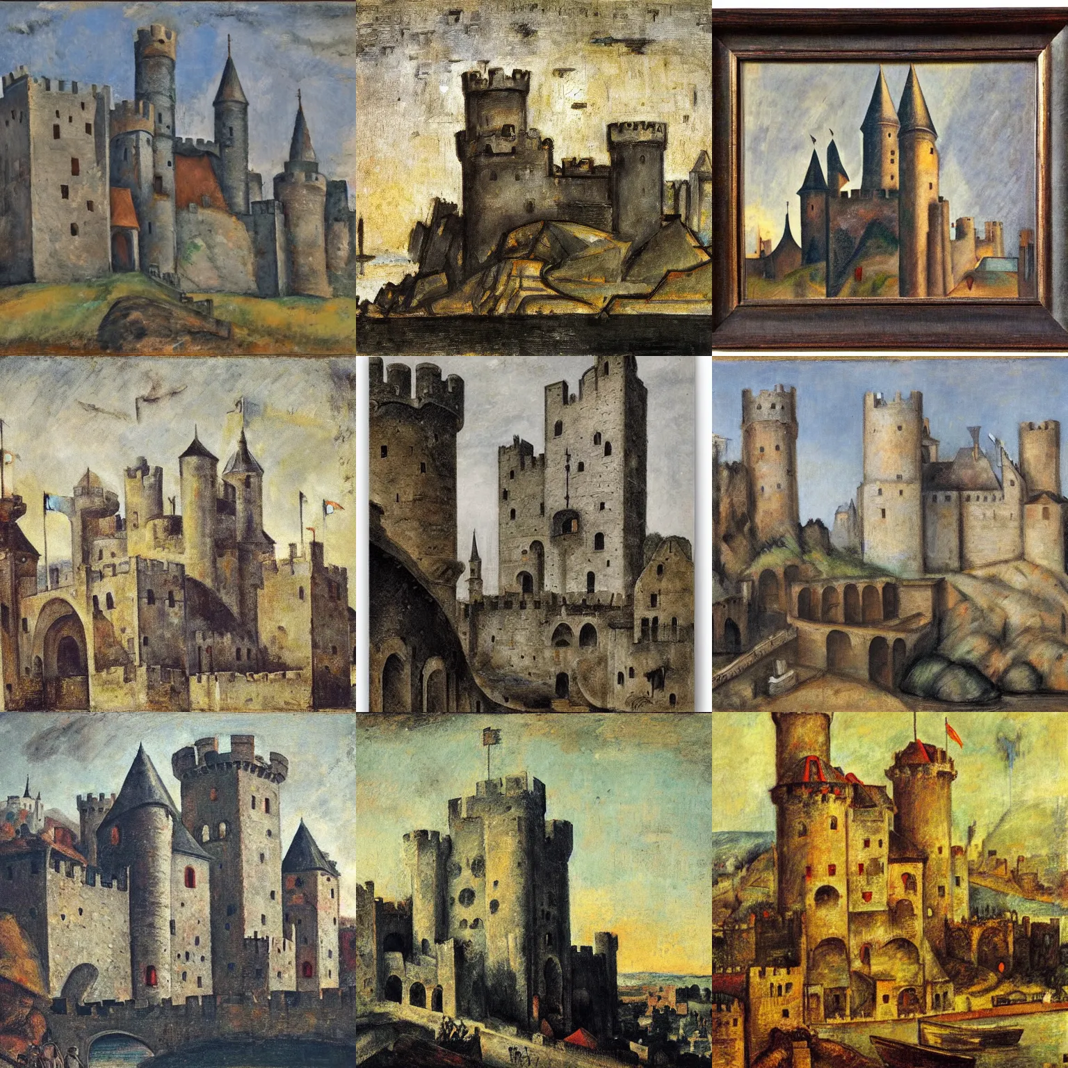 Prompt: medieval castle, by max weber