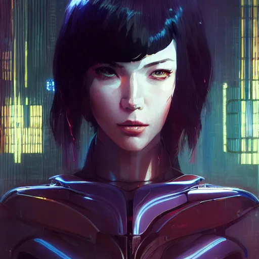 Image similar to A beautiful cyborg woman || ANIME, fine-face, realistic shaded perfect face, fine details. Anime. realistic shaded lighting poster by Ilya Kuvshinov katsuhiro otomo ghost-in-the-shell, magali villeneuve, artgerm, Jeremy Lipkin and Michael Garmash and Rob Rey