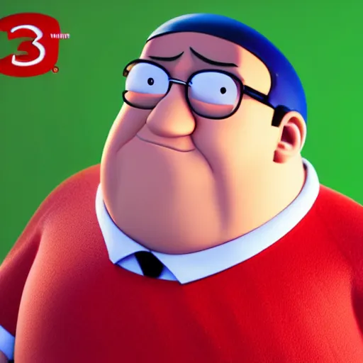 Image similar to Peter Griffin is in Multiversus, 3d render, ultra hd, 4k