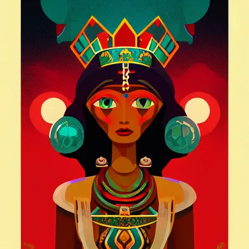 Prompt: mayan priestess, sharp focus, james gilleard, print, game art