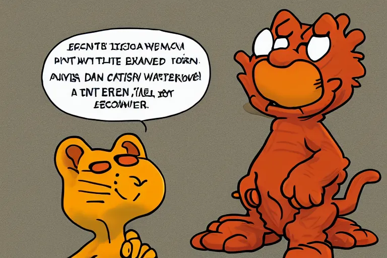 Prompt: garfield in SCP containment cell