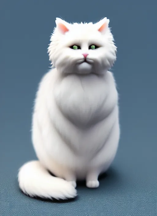 Prompt: 80mm resin detailed miniature of fluffy cat, Product Introduction Photos, 4K, Full body, subsurface scattering
