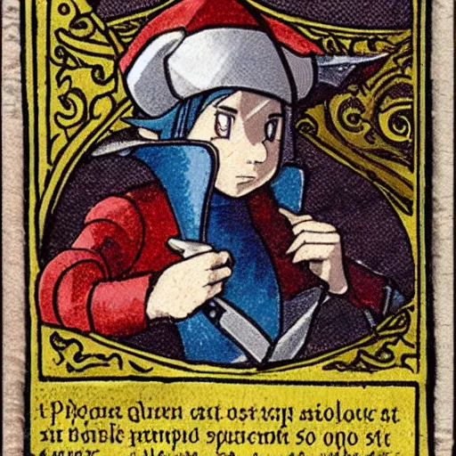 Image similar to a pokemon card from the 1 6 th century